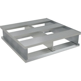 Heavy Duty Open Deck Half Pallet Aluminum 2-Way Entry 24