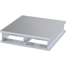 Heavy Duty Closed Deck Half Pallet Aluminum 4-Way Entry 24
