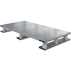 Skid Bottom Closed Deck Half Pallet Aluminum 2-Way Entry 40