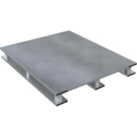 Vestil™ Aluminum Solid Top with Skid Bottom 2-Way Entry 47-7/8