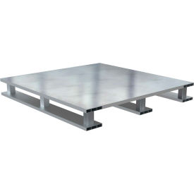 Skid Bottom Closed Deck Half Pallet Aluminum 4-Way Entry 48