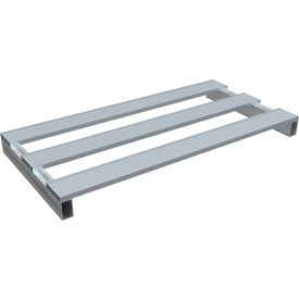 Half Skid Open Deck Pallet Aluminum 2-Way Entry 48