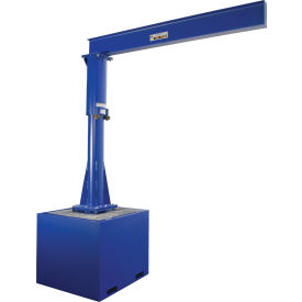 Vestil™ Steel Portable Jib Crane with Filled Base 8' I-Beam 1000 lb. Capacity Blue JIB-CB-100-8-10-BC