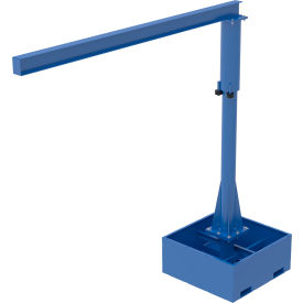 Vestil™ Steel Portable Jib Crane with Empty Base 10' I-Beam 250 lb. Capacity Blue JIB-CB-25-10-10