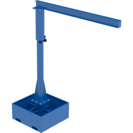 Vestil™ Steel Portable Jib Crane with Empty Base 8' I-Beam 250 lb. Capacity Blue JIB-CB-25-8-10