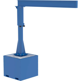 Vestil™ Steel Portable Jib Crane with Filled Base 10' I-Beam 500 lb. Capacity Blue JIB-CB-50-10-10-BC