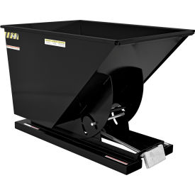 Vestil™ Steel Heavy Duty D-Style Self Dumping Hopper 1 Cu. Yd. 6000 lb. Cap Semi Gloss Black D-100-HD-BLK-SG