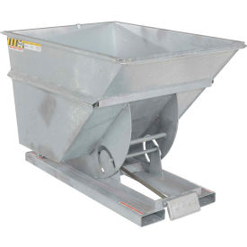 Heavy Duty Steel Self-Dumping Forklift Hopper W/ Bump Release 1 Cu. Yd. 6000 Lbs. Cap. Galvanized D-100-HD-GAL