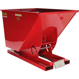 Vestil™ Steel Heavy Duty D-Style Self Dumping Hopper 1 Cu. Yd. 6000 lb. Capacity Soda Red D-100-HD-SR