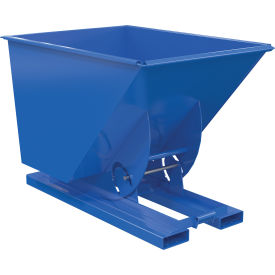 Vestil™ Medium Duty No Bump & Dump Hopper Steel 1 Cu. Yd. 4000 lb. Capacity Blue D-100-MD-NB