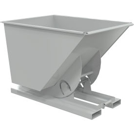 Vestil™ Medium Duty No Bump & Dump Hopper Steel 1 Cu. Yd. 4000 lb. Capacity Machine Gray D-100-MD-NB-GY-MG