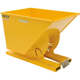 Vestil™ Steel Medium Duty D-Style Self Dumping Hopper 1 Cu. Yd. 4000 lb. Capacity Yellow D-100-MD-YEL