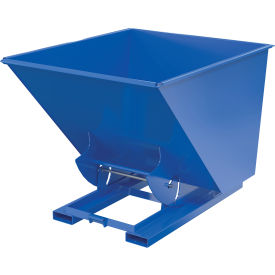 Vestil™ Heavy Duty No Bump & Dump Hopper Steel 2 Cu. Yd. 6000 lb. Capacity Blue D-200-HD-NB