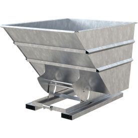 Vestil™ Heavy Duty No Bump & Dump Hopper Steel 2 Cu. Yd. 6000 lb. Capacity Galvanized D-200-HD-NB-GAL
