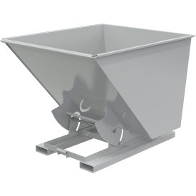 Vestil™ Heavy Duty No Bump & Dump Hopper Steel 2 Cu. Yd. 6000 lb. Capacity Machine Gray D-200-HD-NB-GY-MG