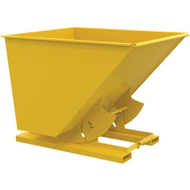 Vestil™ Heavy Duty No Bump & Dump Hopper Steel 2 Cu. Yd. 6000 lb. Capacity Yellow D-200-HD-NB-YEL