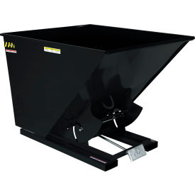 Vestil™ Steel Light Duty D-Style Self Dumping Hopper 2 Cu. Yd. 2000 lb. Cap Semi Gloss Black D-200-LD-BLK-SG