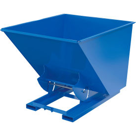 Vestil™ Light Duty No Bump & Dump Hopper Steel 2 Cu. Yd. 2000 lb. Capacity Blue D-200-LD-NB