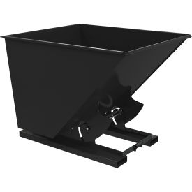 Vestil™ Light Duty No Bump & Dump Hopper Steel 2 Cu. Yd. 2000 lb. Capacity Semi Gloss Black D-200-LD-NB-BLK-SG