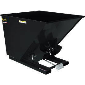 Vestil™ Steel Medium Duty D-Style Self Dumping Hopper 2 Cu. Yd 4000 lb. Cap Semi Gloss Black D-200-MD-BLK-SG