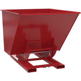 Vestil™ Medium Duty No Bump & Dump Hopper Steel 2 Cu. Yd. 4000 lb. Capacity Soda Red D-200-MD-NB-SR