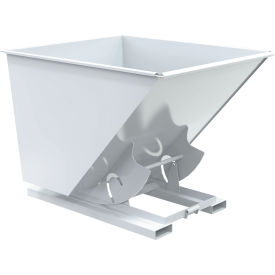 Vestil™ Medium Duty No Bump & Dump Hopper Steel 2 Cu. Yd. 4000 lb. Capacity White D-200-MD-NB-WHT