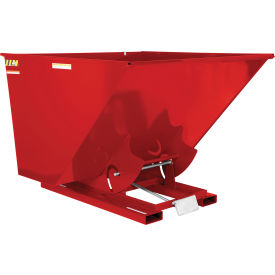 Vestil™ Steel Heavy Duty D-Style Self Dumping Hopper 2-1/2 Cu. Yd. 6000 lb. Cap. Soda Red D-250-HD-SR