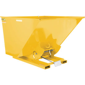 Vestil™ Steel Medium Duty D-Style Self Dumping Hopper 2-1/2 Cu. Yd. 4000 lb. Capacity Yellow D-250-MD-YEL