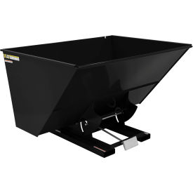 Vestil™ Steel Heavy Duty D-Style Self Dumping Hopper 3 Cu. Yd. 6000 lb. Cap Semi Gloss Black D-300-HD-BLK-SG