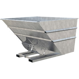Vestil™ Heavy Duty No Bump & Dump Hopper Steel 3 Cu. Yd. 6000 lb. Capacity Galvanized D-300-HD-NB-GAL