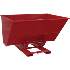 Vestil™ Heavy Duty No Bump & Dump Hopper Steel 3 Cu. Yd. 6000 lb. Capacity Soda Red D-300-HD-NB-SR