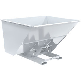 Vestil™ Heavy Duty No Bump & Dump Hopper Steel 3 Cu. Yd. 6000 lb. Capacity White D-300-HD-NB-WHT