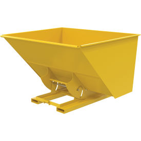 Vestil™ Light Duty No Bump & Dump Hopper Steel 3 Cu. Yd. 2000 lb. Capacity Yellow D-300-LD-NB-YEL