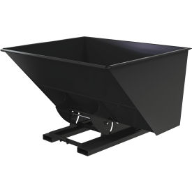 Vestil™ Medium Duty No Bump & Dump Hopper Steel 3 Cu. Yd. 4000 lb. Cap. Semi Gloss Black D-300-MD-NB-BLK-SG
