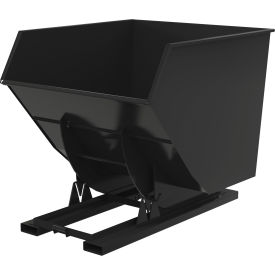 Vestil™ Heavy Duty No Bump & Dump Hopper Steel 3-1/2 Cu. Yd. 6000 lb. Cap. Semi Gloss Black D-350-HD-NB-BLK-SG