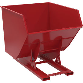 Vestil™ Heavy Duty No Bump & Dump Hopper Steel 3-1/2 Cu. Yd. 6000 lb. Capacity Soda Red D-350-HD-NB-SR