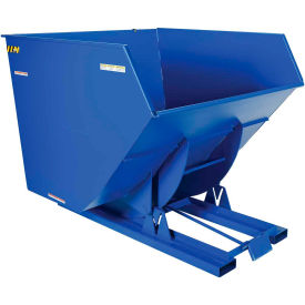 Heavy Duty Steel Self-Dumping Forklift Hopper W/ Bump Release 4 Cu. Yd. 6000 Lbs. Cap. Blue D-400-HD