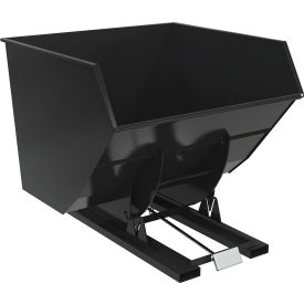 Vestil™ Steel Heavy Duty D-Style Self Dumping Hopper 4 Cu. Yd. 6000 lb. Cap Semi Gloss Black D-400-HD-BLK-SG