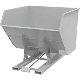 Vestil™ Steel Heavy Duty D-Style Self Dumping Hopper 4 Cu. Yd. 6000 lb. Cap. Machine Gray D-400-HD-GY-MG