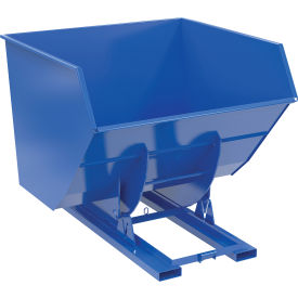 Vestil™ Heavy Duty No Bump & Dump Hopper Steel 4 Cu. Yd. 6000 lb. Capacity Blue D-400-HD-NB