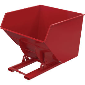 Vestil™ Heavy Duty No Bump & Dump Hopper Steel 4 Cu. Yd. 6000 lb. Capacity Soda Red D-400-HD-NB-SR