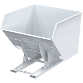 Vestil™ Heavy Duty No Bump & Dump Hopper Steel 4 Cu. Yd. 6000 lb. Capacity White D-400-HD-NB-WHT