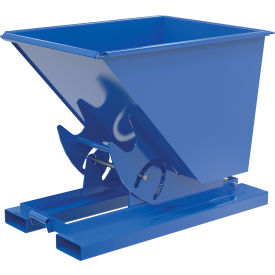 Vestil™ Steel Heavy Duty D-Style No Bump & Dump Hopper 1/2 Cu. Yd. 6000 lb. Capacity Blue D-50-HD-NB
