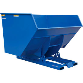 Heavy Duty Steel Self-Dumping Forklift Hopper W/ Bump Release 5 Cu. Yd. 6000 Lbs. Cap. Blue D-500-HD