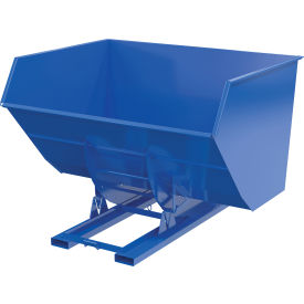 Vestil™ Heavy Duty No Bump & Dump Hopper Steel 5 Cu. Yd. 6000 lb. Capacity Blue D-500-HD-NB