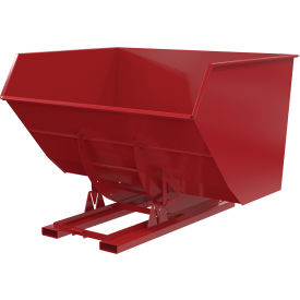 Vestil™ Heavy Duty No Bump & Dump Hopper Steel 5 Cu. Yd. 6000 lb. Capacity Soda Red D-500-HD-NB-SR
