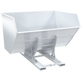Vestil™ Heavy Duty No Bump & Dump Hopper Steel 5 Cu. Yd. 6000 lb. Capacity White D-500-HD-NB-WHT