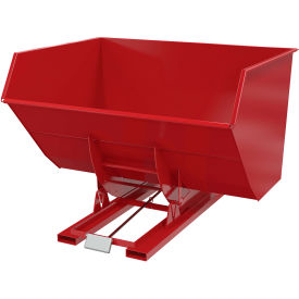 Vestil™ Steel Heavy Duty D-Style Self Dumping Hopper 5 Cu. Yd. 6000 lb. Capacity Soda Red D-500-HD-SR