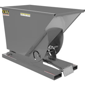 Vestil™ Steel Heavy Duty D-Style Self Dumping Hopper 3/4 Cu. Yd. 6000 lb. Cap. Machine Gray D-75-HD-GY-MG