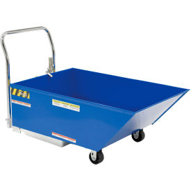 Vestil™ Steel Low Profile Parts Hopper 1/3 Cu. Yd. 2000 lb. Capacity Blue HOP-LP-N